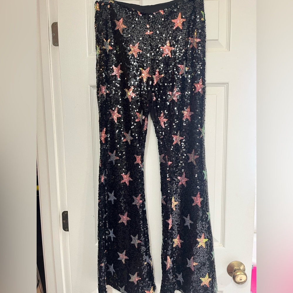 Country Sequin Star Bell Bottoms
